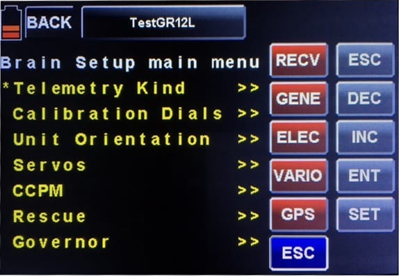 Brain2 Graupner HoTT integration screenshot